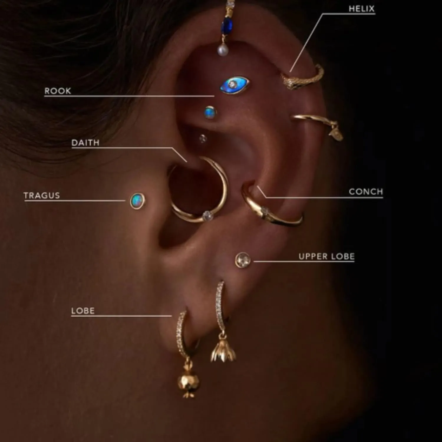 14k Gold Marquise Diamond (0.96ct) Hoop Earring, Marquise Diamond Huggie Hoop, Geometric Round Design, Gift for Her.