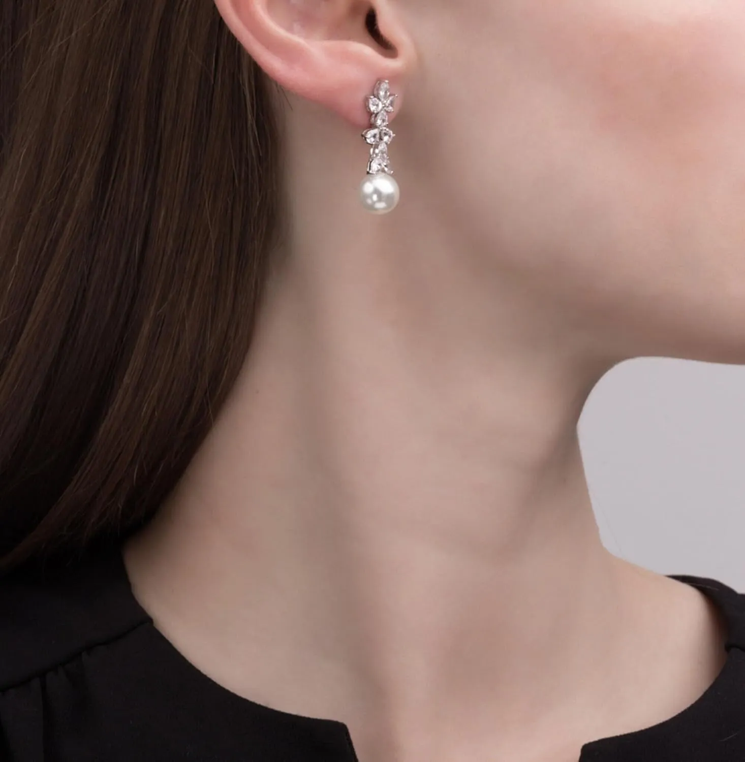 14k Gold Marquise Diamond (0.96ct) Hoop Earring, Marquise Diamond Huggie Hoop, Geometric Round Design, Gift for Her.