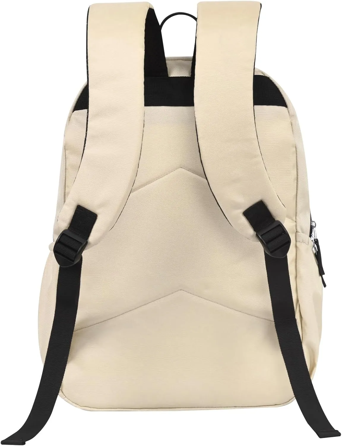 15.6 inch Basic Backpack for Men, Travel Backpack Carry on, Water Resistant School Backpacks for Teens, College Back Pack Bookbag for Boys Girls, Work Backpacks for Women(Beige)