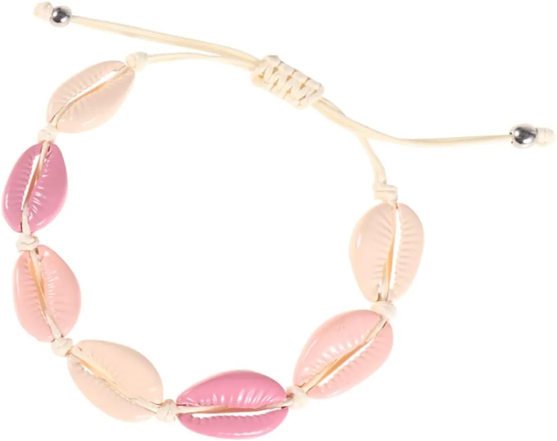 2pcs Boho Style Woven Shell Bracelet Hand Jewelry Seashell Accessories for Women