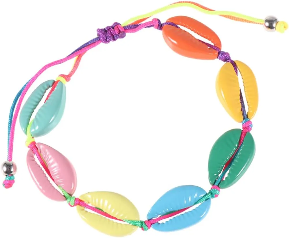 2pcs Handmade Sea Shell Woven Bracelet Fashion Jewelry for Women Colorful Shell Hand Chain Elegant Beach Jewelry