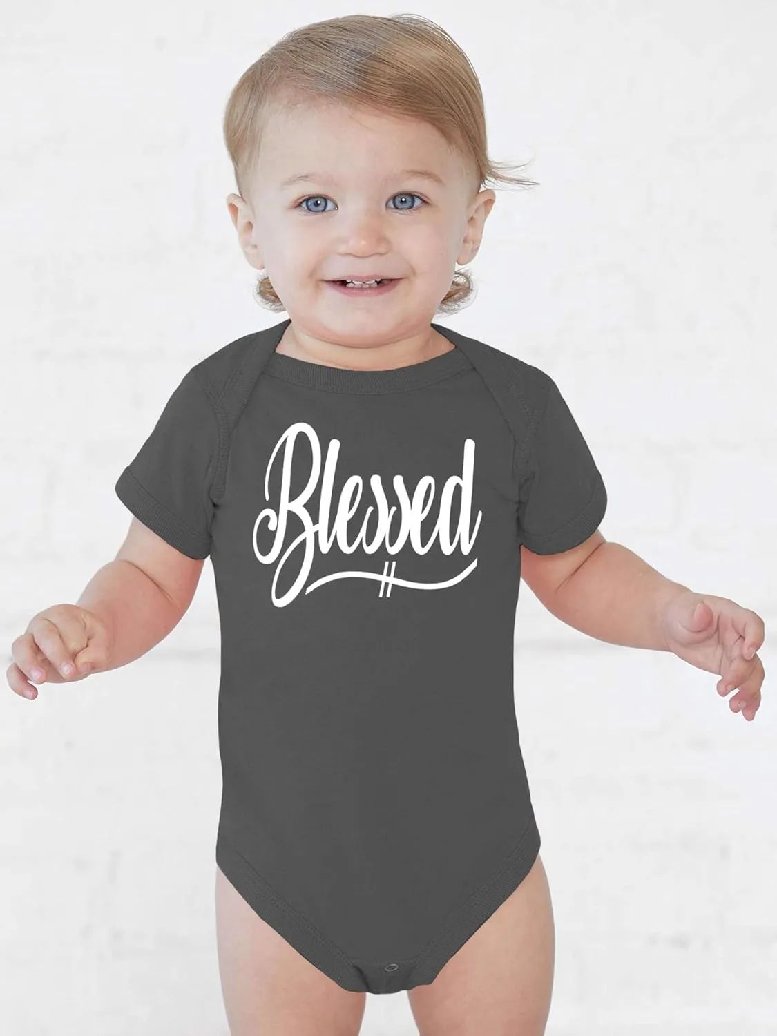 Aiden's Corner Handmade Baptism Christening Blessed Bodysuit - Baby Boy Girl Religious Faith Outfits Clothing