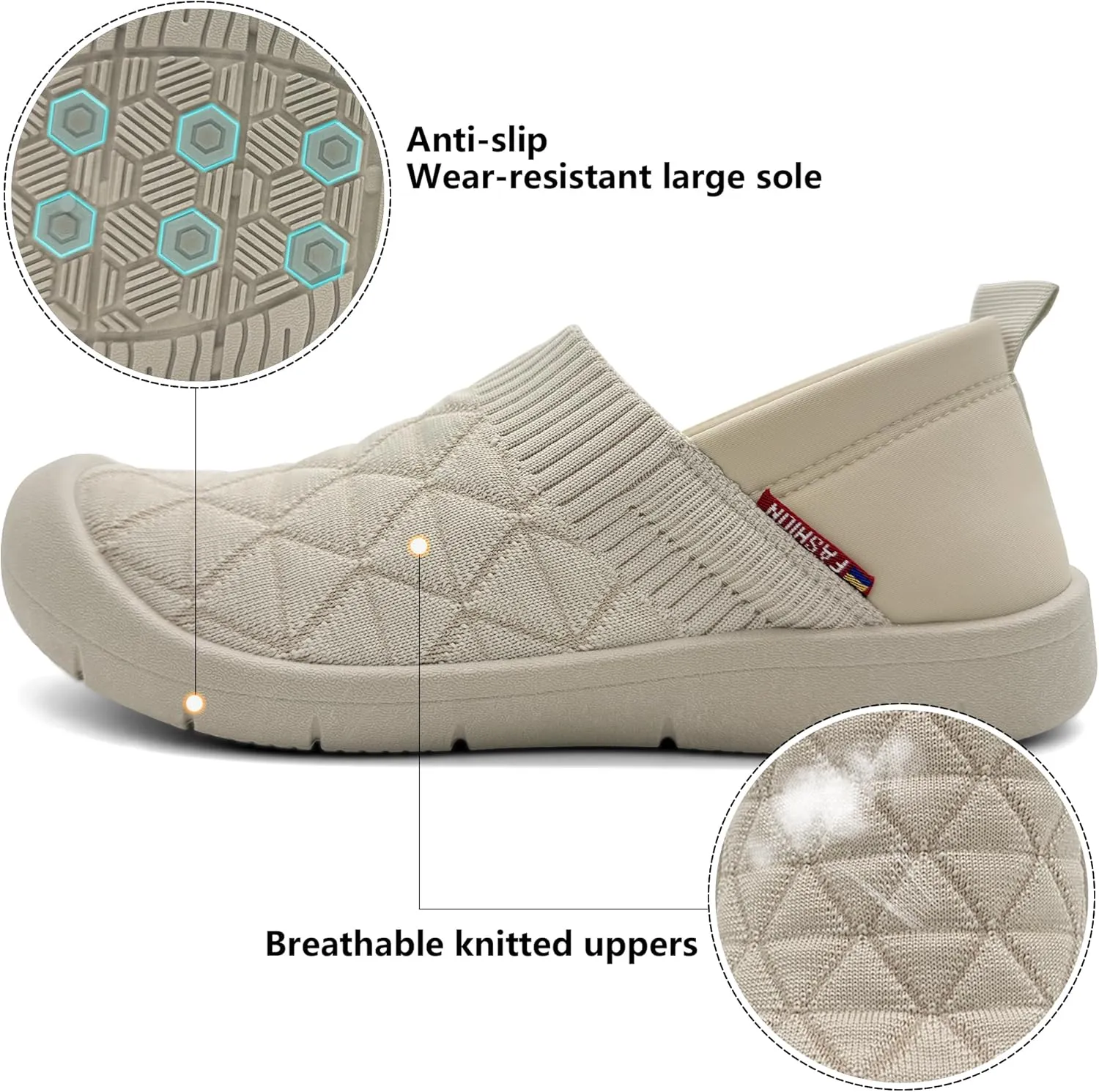 AIDNFDFA Womens Shoes Casual Slip Ons Fashion Sneakers Comfortable Flats Breathable Tennis Walking Footwear