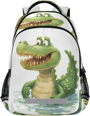 ALAZA Crocodile Backpacks Travel Laptop Daypack School Book Bag for Men Women Teens Kids