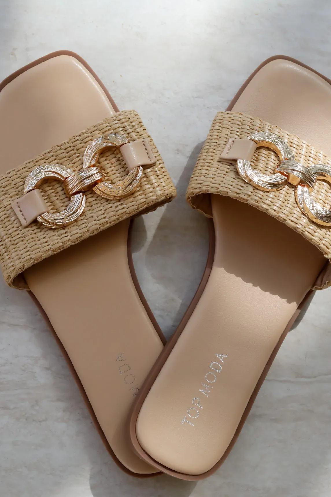 Alison Raffia Buckle Sandals