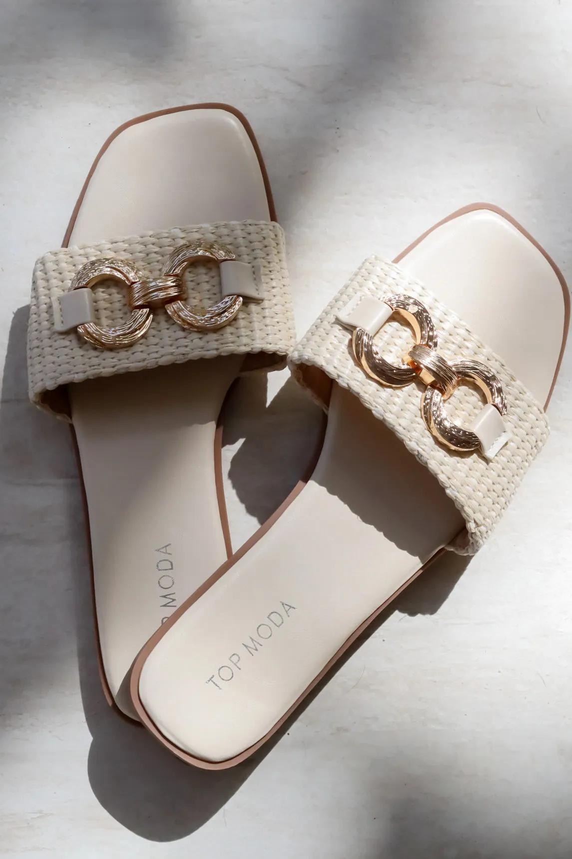 Alison Raffia Buckle Sandals
