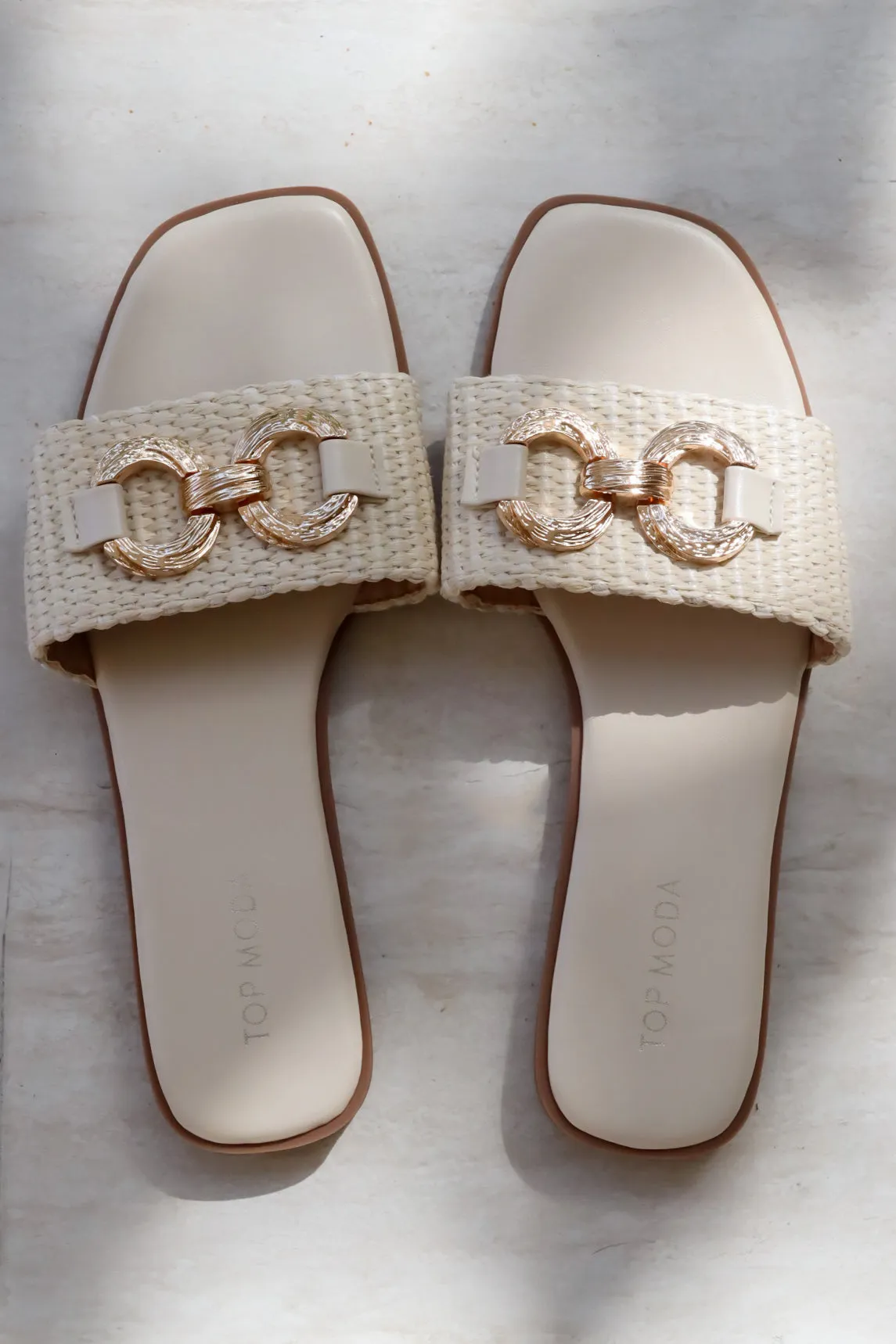 Alison Raffia Buckle Sandals