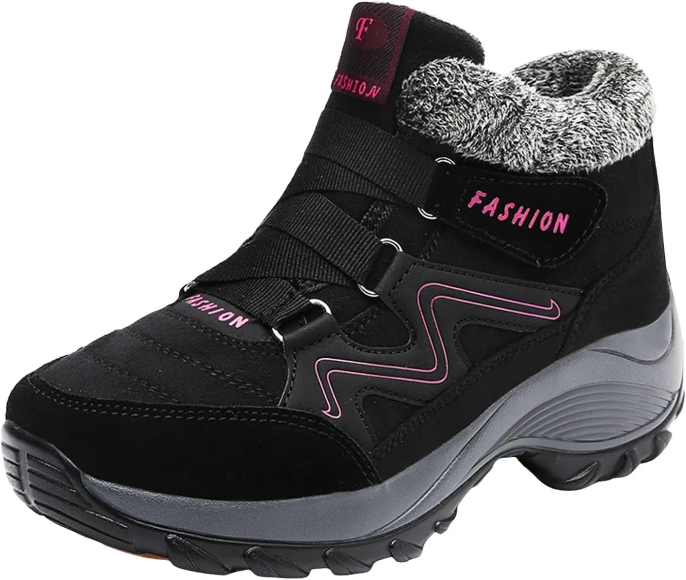 AMDBEL Snow Boots for Women Warm Thermal Boots Waterproof Snow Winter Warm Hiking Work Comfy Boots Sneakers Walking Shoes