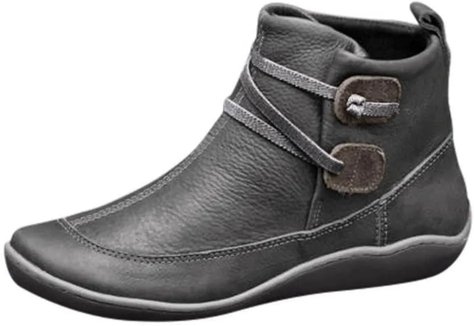 AMDBEL Winter Boots for Women 2023 Trendy, Ankle Boots for Women Arch Support Womens Low Heel Fashion Lace Up Zipper Booties Slip On Fall Winter Short Booties Chelsea Boots Women Platform