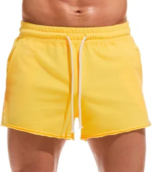 AMY COULEE Mens Workout Shorts 3 inch Cotton Gym Shorts Casual Terry Shorts with Pockets