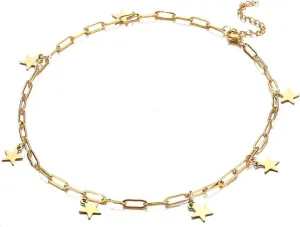 Anklet for Men, Womens Anklets Jewelry Chain with Star Stainless Steel Body Chain Jewelry for Women