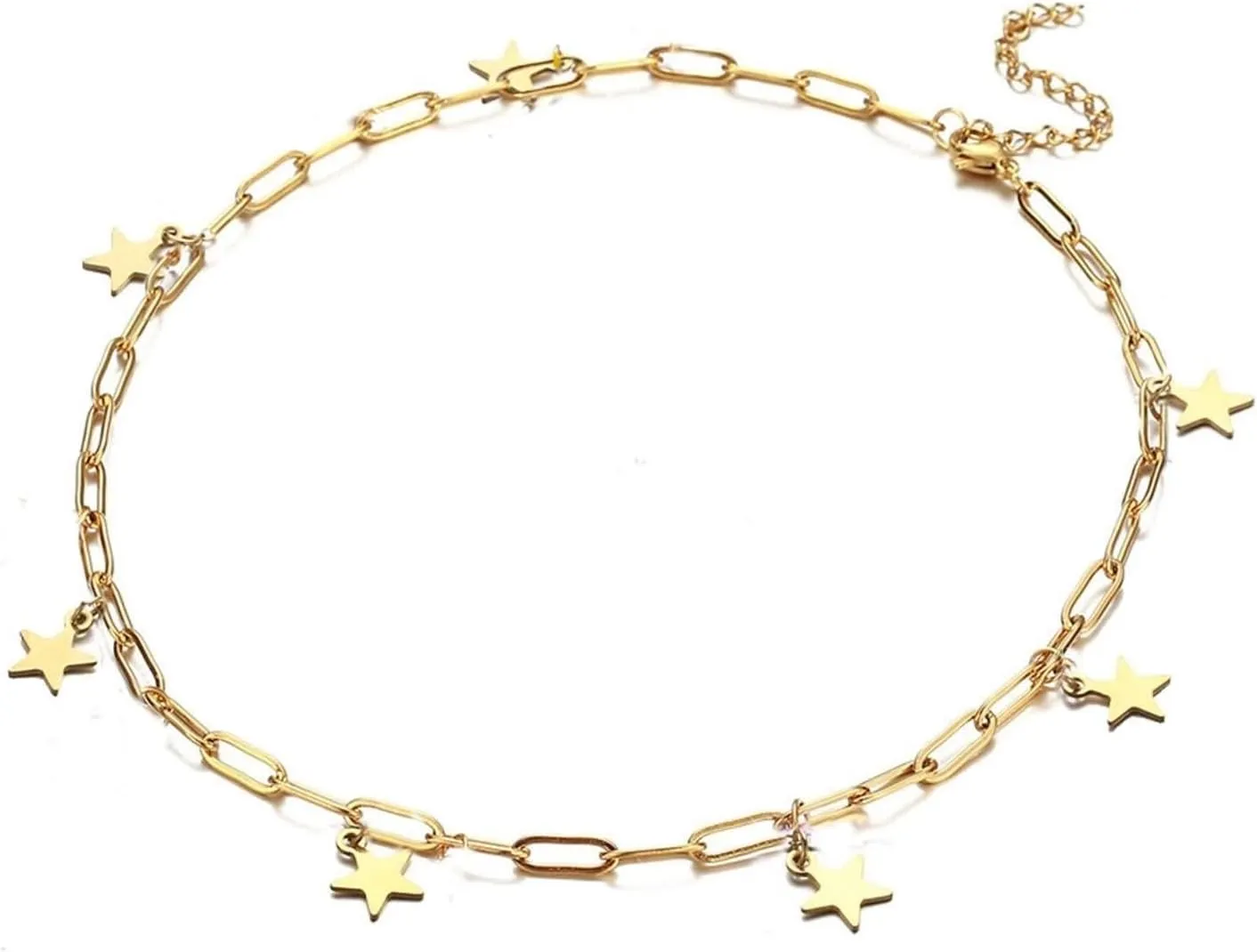 Anklet for Men, Womens Anklets Jewelry Chain with Star Stainless Steel Body Chain Jewelry for Women