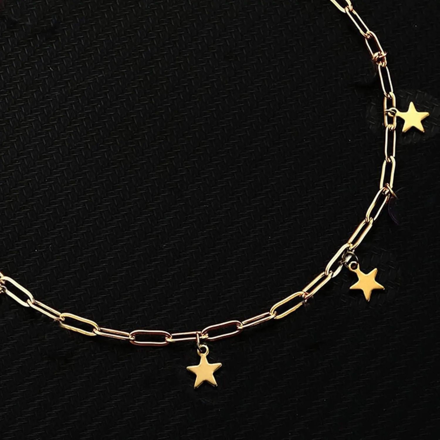 Anklet for Men, Womens Anklets Jewelry Chain with Star Stainless Steel Body Chain Jewelry for Women
