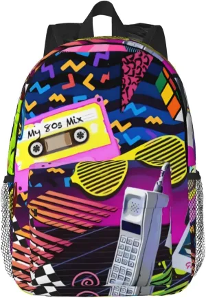 ASYG Funny Retro 80s 90s Backpack Lightweight Casual Daypack Travel Laptop Backpack