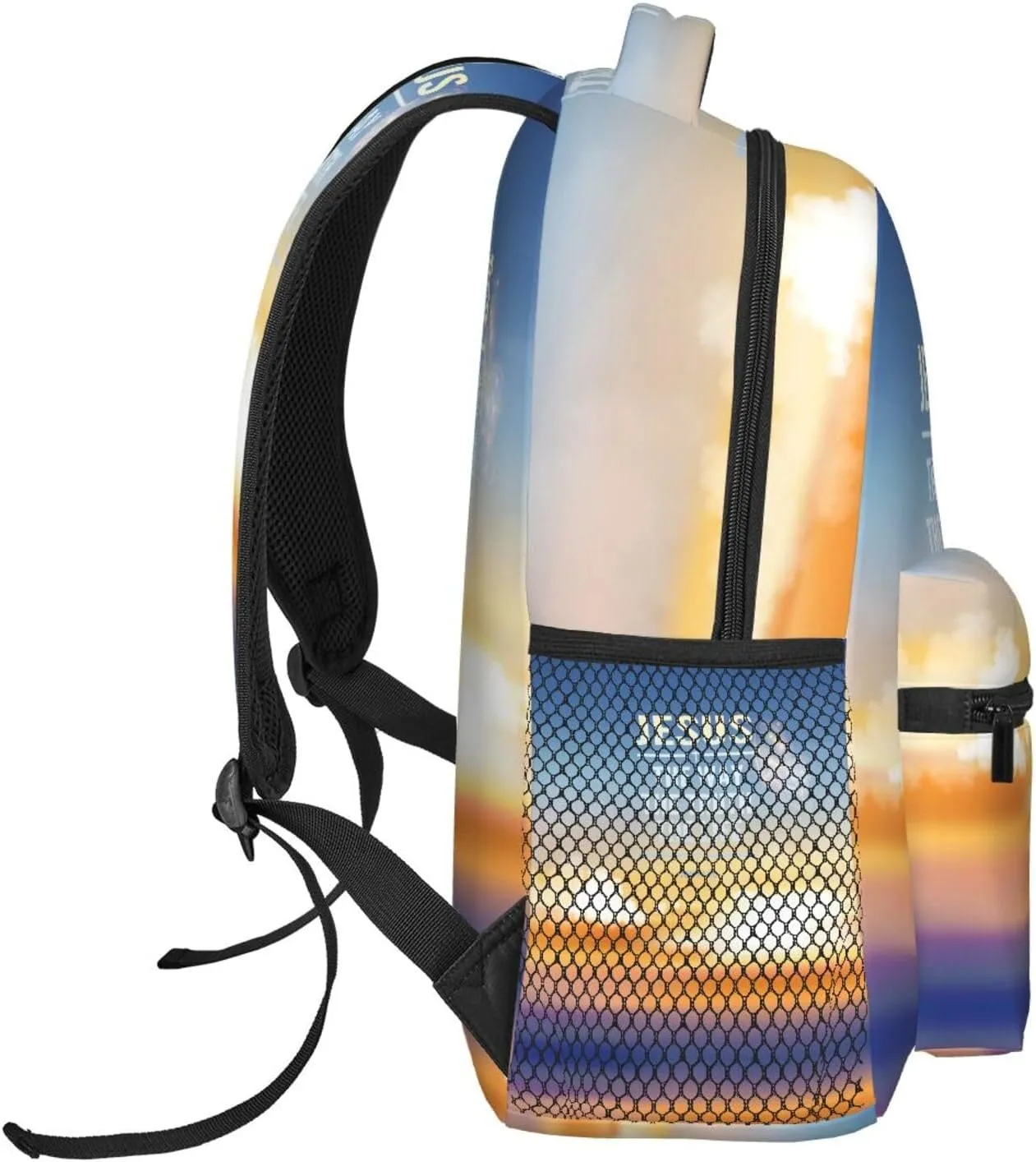 ASYG Jesus Bible Backpack Jesus Laptop Backpack Christian Tablet Travel Picnic Cross Bag Laptop Bag