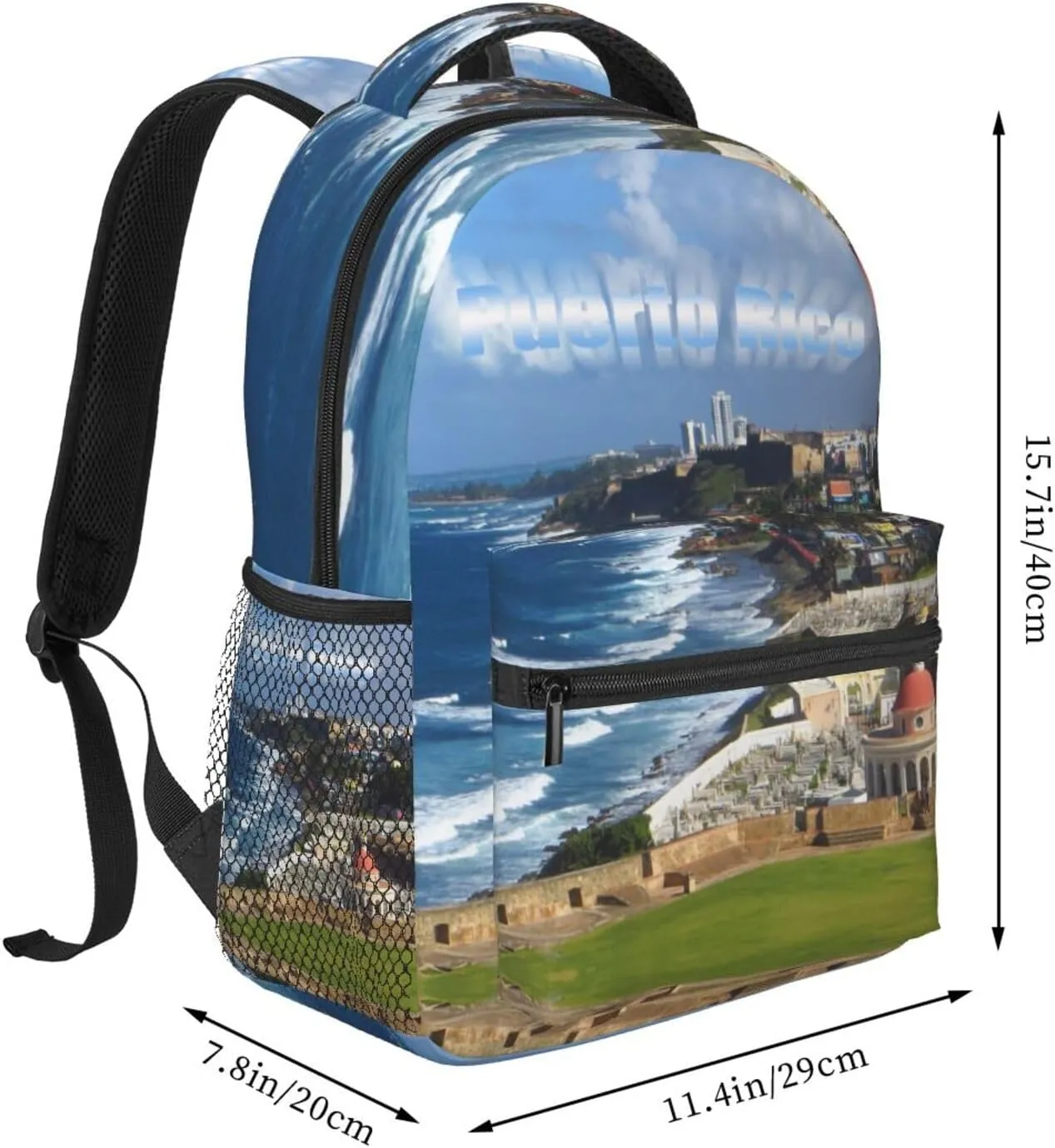 ASYG Puerto Rico Backpack Puerto Laptop Backpack Puerto Rico Flag Tablet Travel Picnic Bag Laptop Bag for Puerto