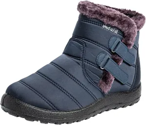 Bcshiye Womens Snow Boots,Warm Anit-Slip Ankle Bootie Waterproof Outdoor Snow Boots Fur Lined Winter Shoes for Women