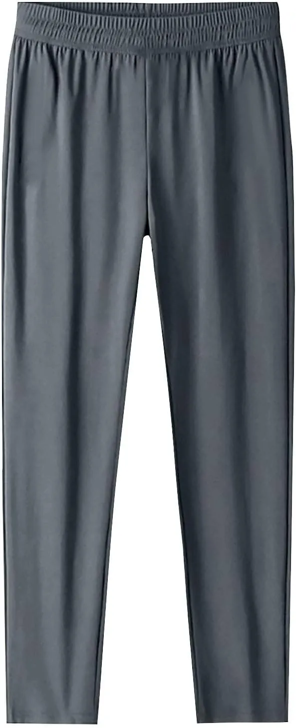 Beeswan Pants for Women Workout Elastic Lightweight Pants 2025 Cropped with Pocket Summer Solid Trouser Tall Loose Fit