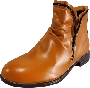 Boots for Women Ankle Boots Casual Womens Low Heel Fashion Arch Support Lace Up Zipper Shoes Walking Short Booties