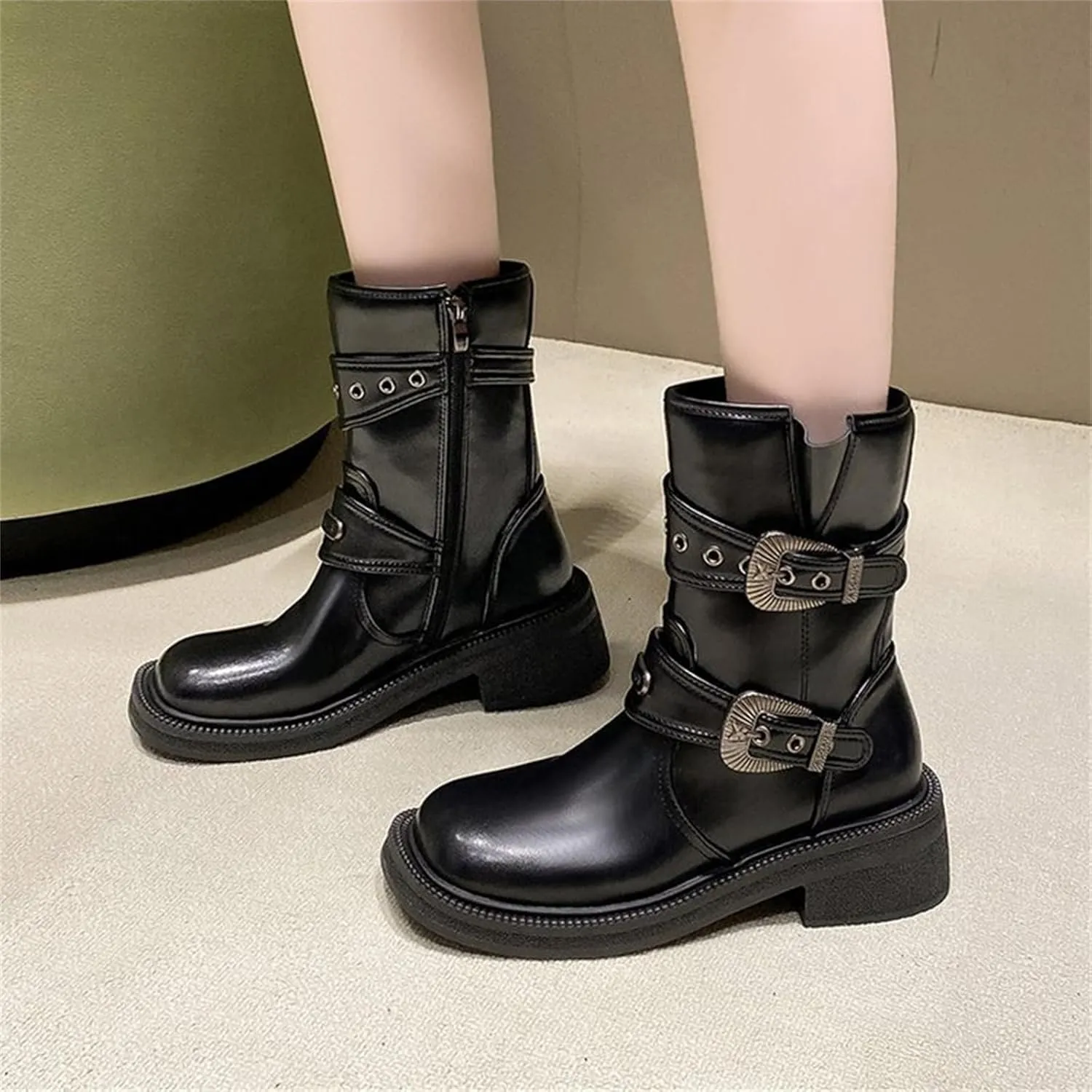 Boots Women Sexy Ankle Boots for Women Goth Boots Dark Brown Womens Boots Ankle Boots for Women No Heel 2024 Women's Black Ankle Boots Low Heel