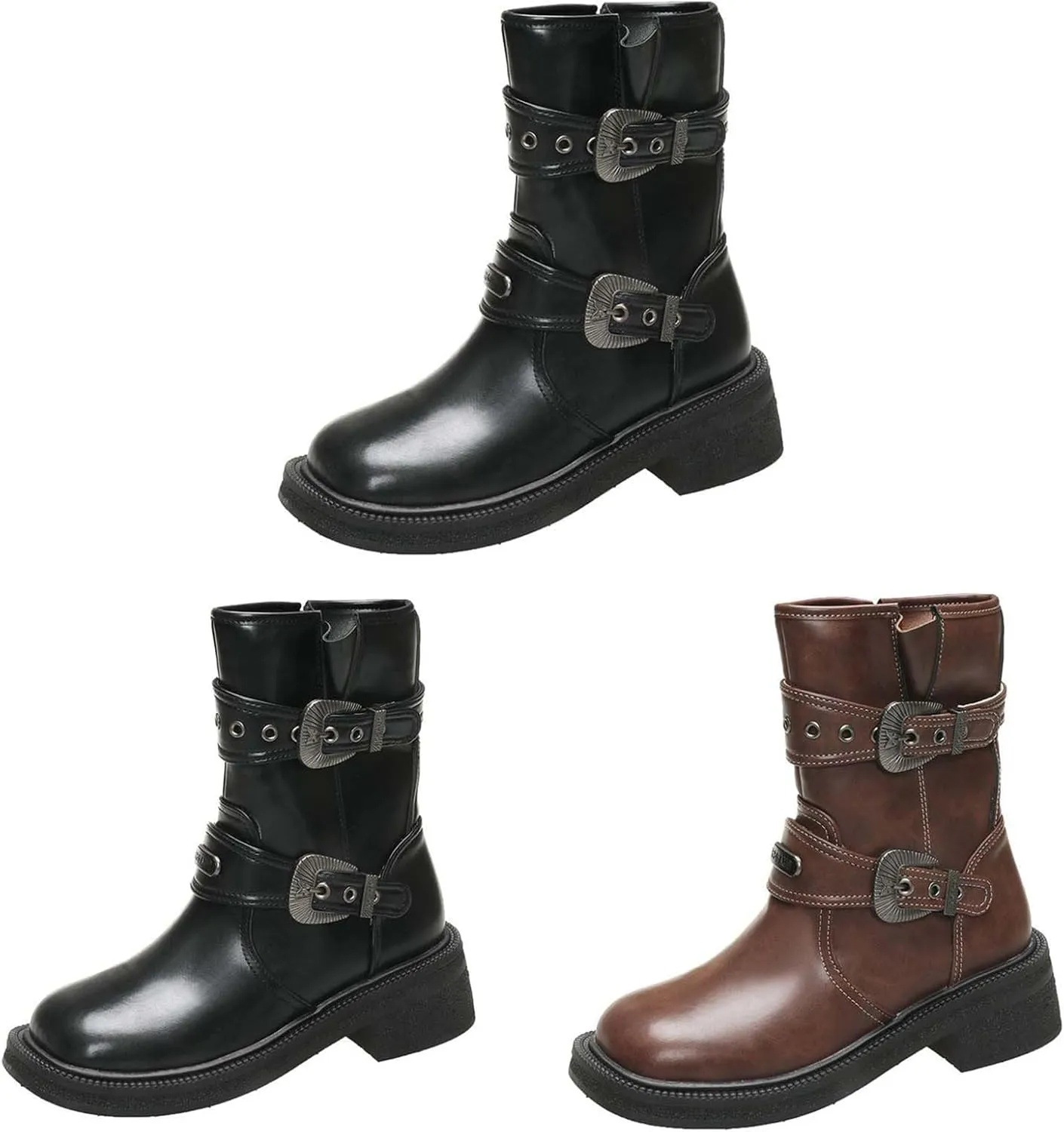 Boots Women Sexy Ankle Boots for Women Goth Boots Dark Brown Womens Boots Ankle Boots for Women No Heel 2024 Women's Black Ankle Boots Low Heel