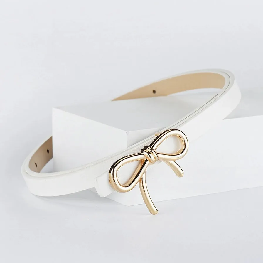Bow Buckle Thin Belt