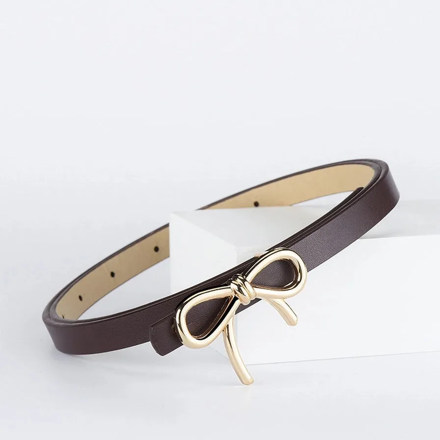 Bow Buckle Thin Belt