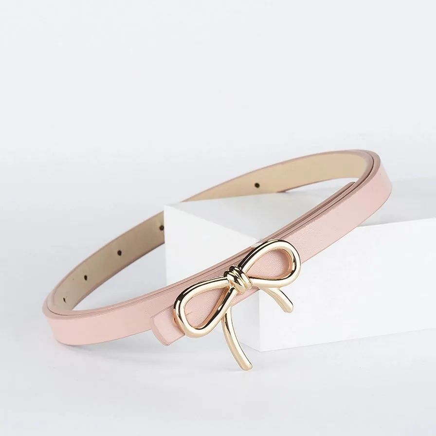 Bow Buckle Thin Belt