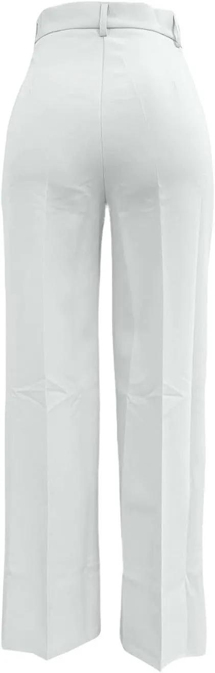 Business Casual Pants for Women Pull On Dress Pants Elastic Waist Work Pants Wide Leg Trousers Pants with Pockets