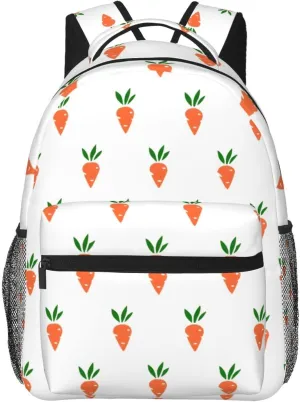 Carrot Travel Laptop Backpack for Women Lightweight Backpack Adjustable College Backpack Fits 15.6 Inch Laptop Bag Waterproof Travel Backpack for Men, Work, Gym
