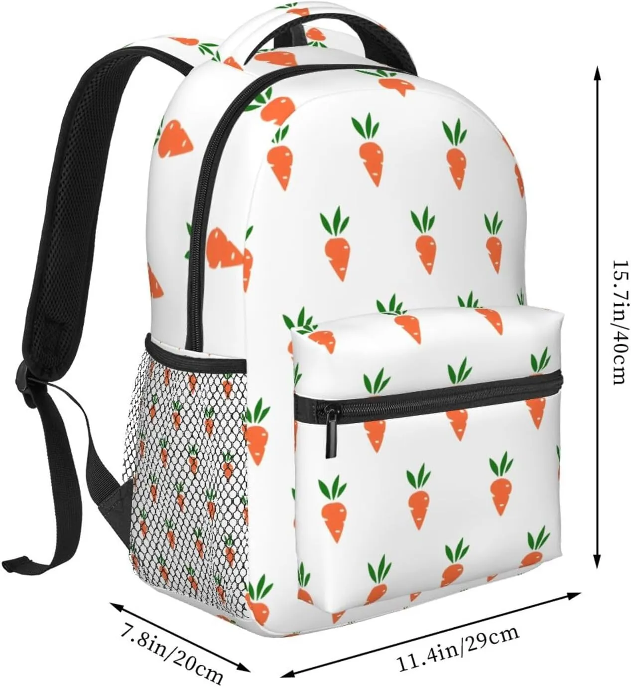 Carrot Travel Laptop Backpack for Women Lightweight Backpack Adjustable College Backpack Fits 15.6 Inch Laptop Bag Waterproof Travel Backpack for Men, Work, Gym