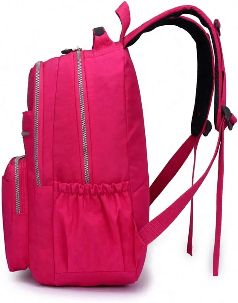 Casual Women Original Bolsa School Backpack Teenage Girl Laptop Mochila Hot Pink 20 inches