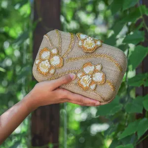 Cattleya Tnalak Clutch Bag w/ Strap
