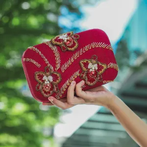Cattleya Tnalak Clutch Bag w/ Strap