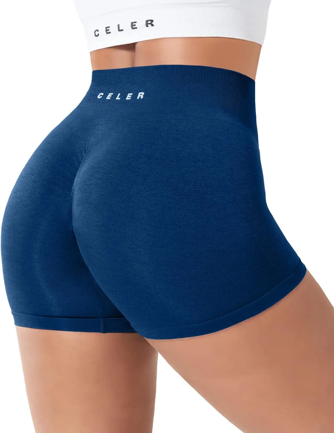 CELER Womens Workout Shorts Seamless Scrunch Butt Gym Shorts High Waisted Yoga Athletic Booty Shorts
