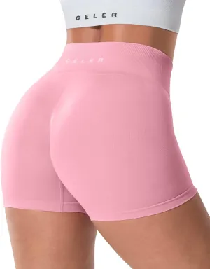 CELER Womens Workout Shorts Seamless Scrunch Butt Gym Shorts High Waisted Yoga Athletic Booty Shorts