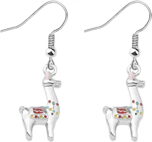 CENWA Tiny Llama Earrings Llama Lover Jewelry Alpaca Earrings Kawaii Alpaca Gift Animal Earrings Llama Jewelry