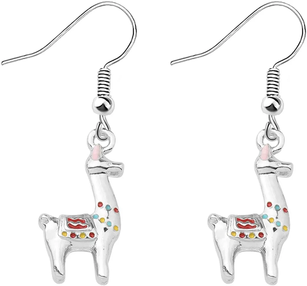CENWA Tiny Llama Earrings Llama Lover Jewelry Alpaca Earrings Kawaii Alpaca Gift Animal Earrings Llama Jewelry