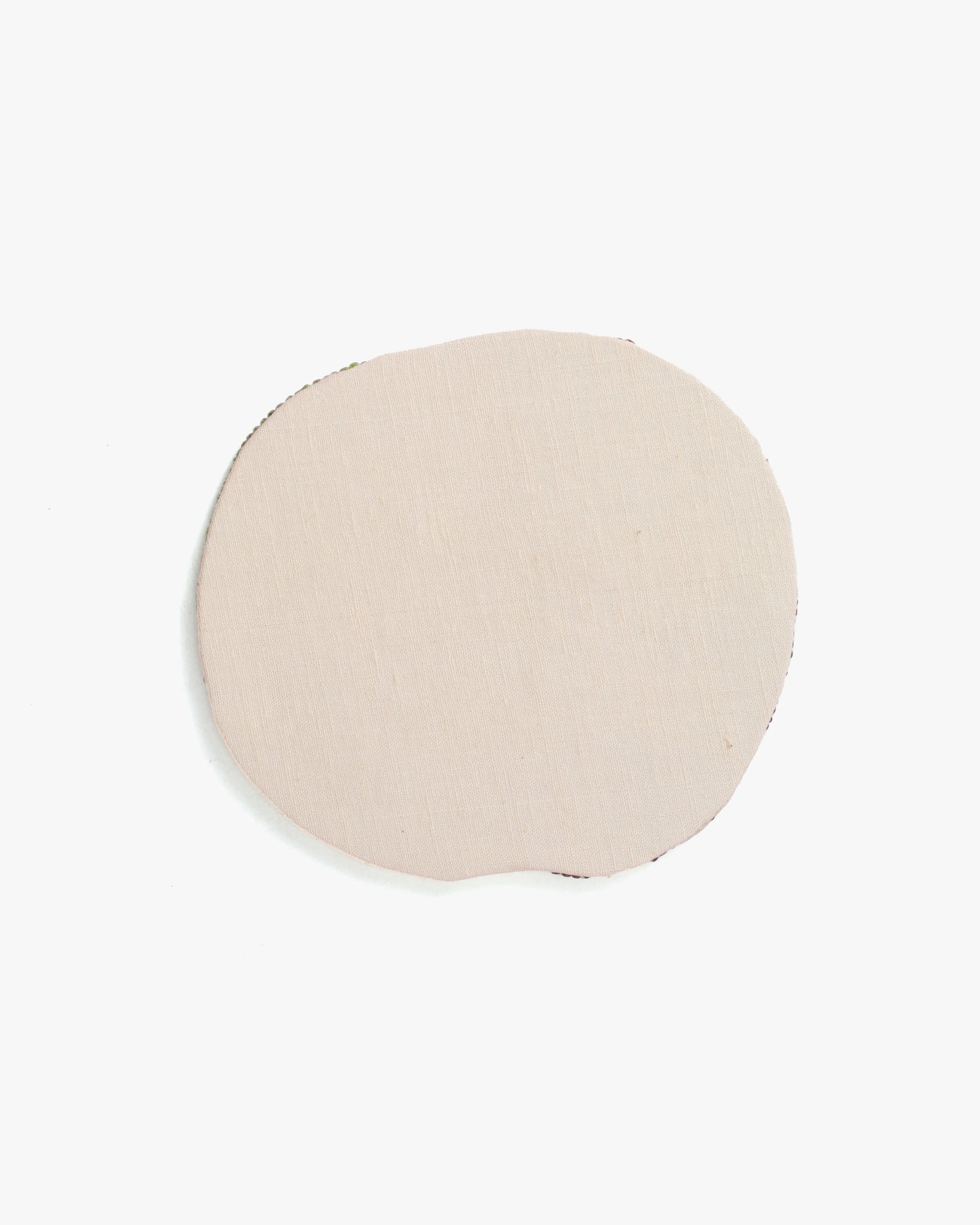 Coaster, Bisque, Beaded Kiwi