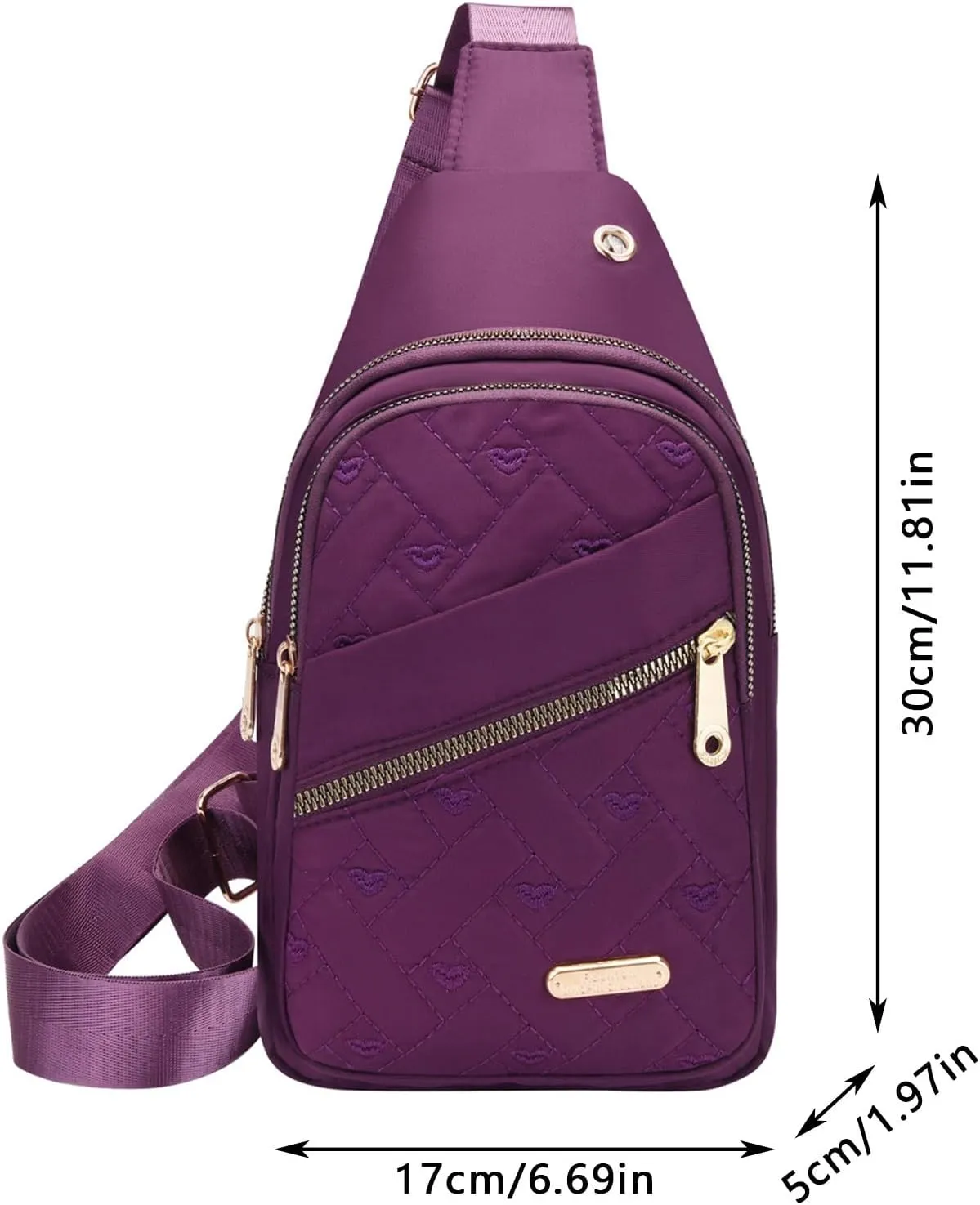Crossbody Small Sling Backpack for Women Men Anti Theft Small Sling Bags for Women Waterproof Nylon Bag(Black)