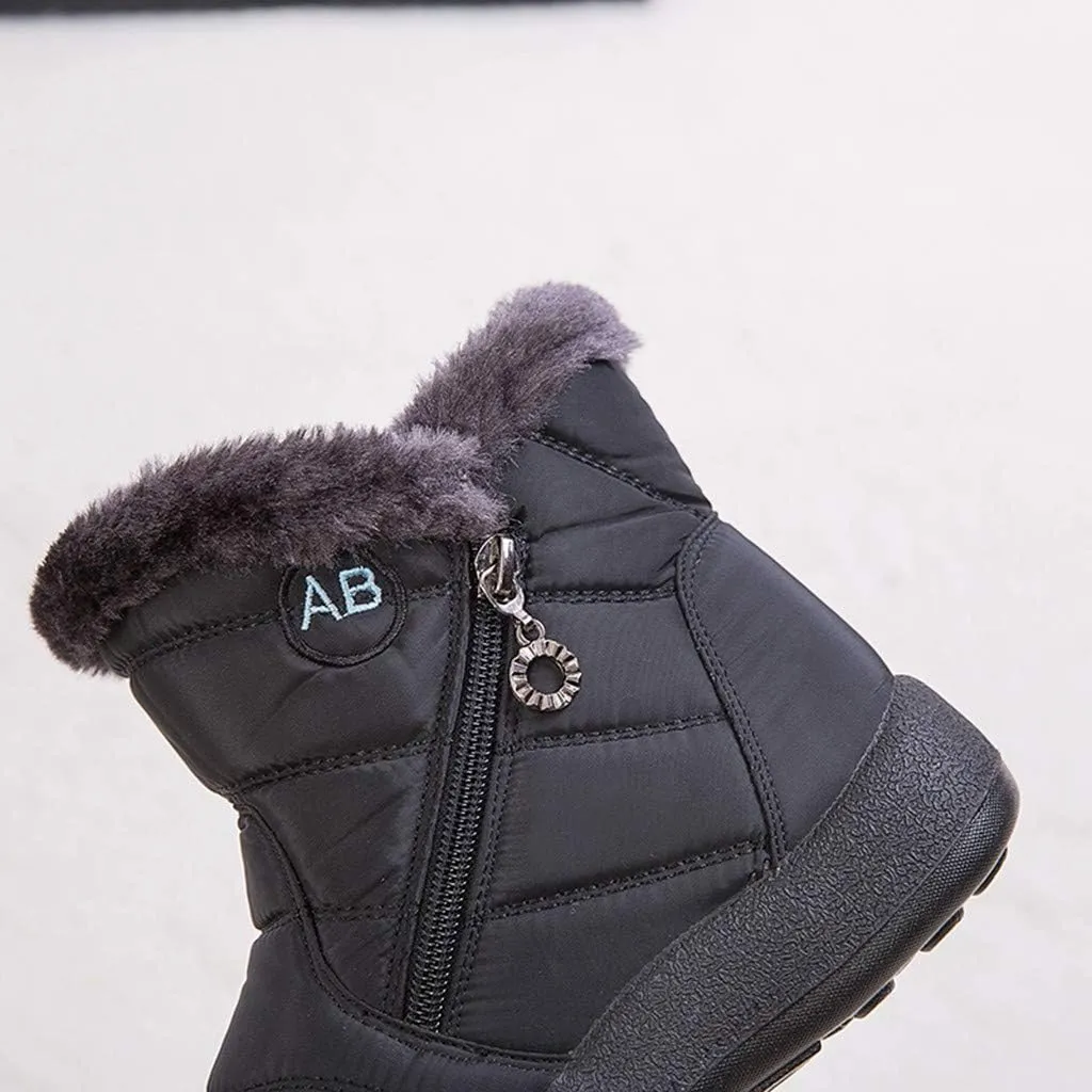 Cute Winter Boots for Women Fashion Winter Ankle Dress Boots for Women Waterproof Snow Womens Waterproof Boots Winter Womens Snow Shoes with Poles Botas Para Invierno Mujer