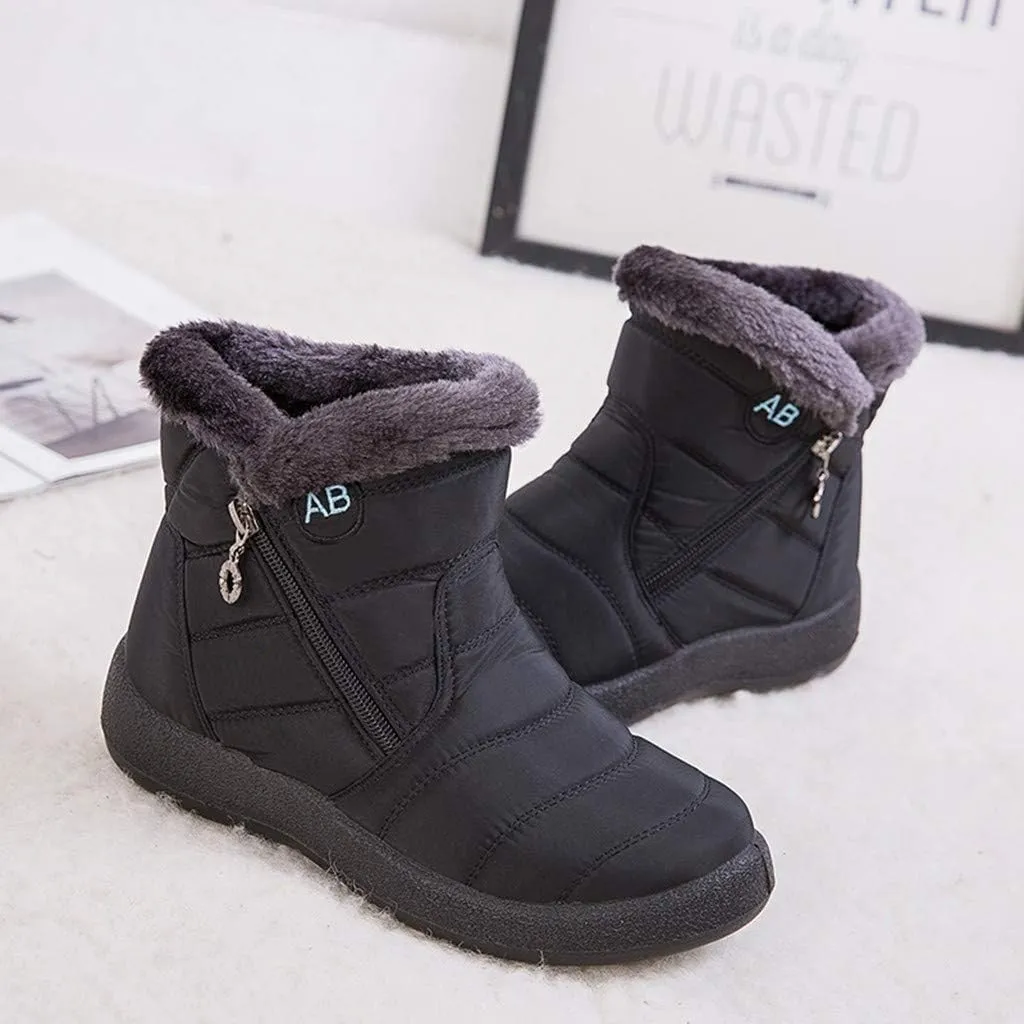 Cute Winter Boots for Women Fashion Winter Ankle Dress Boots for Women Waterproof Snow Womens Waterproof Boots Winter Womens Snow Shoes with Poles Botas Para Invierno Mujer