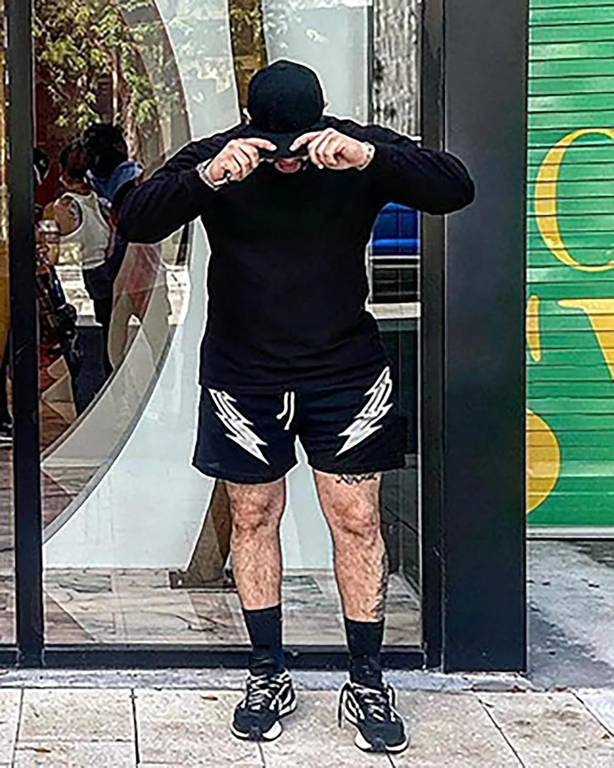 DIOTSR Mens Retro Lightning Graphic Shorts Casual Streetwear Basketball Shorts Athletic Running Shorts with Pockets