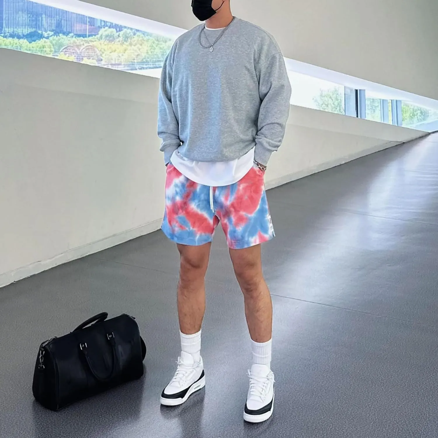 DIOTSR Mens Tie Dye Graphic Shorts Athletic Running Basketball Shorts Casual Designer Shorts Cool Streetwear