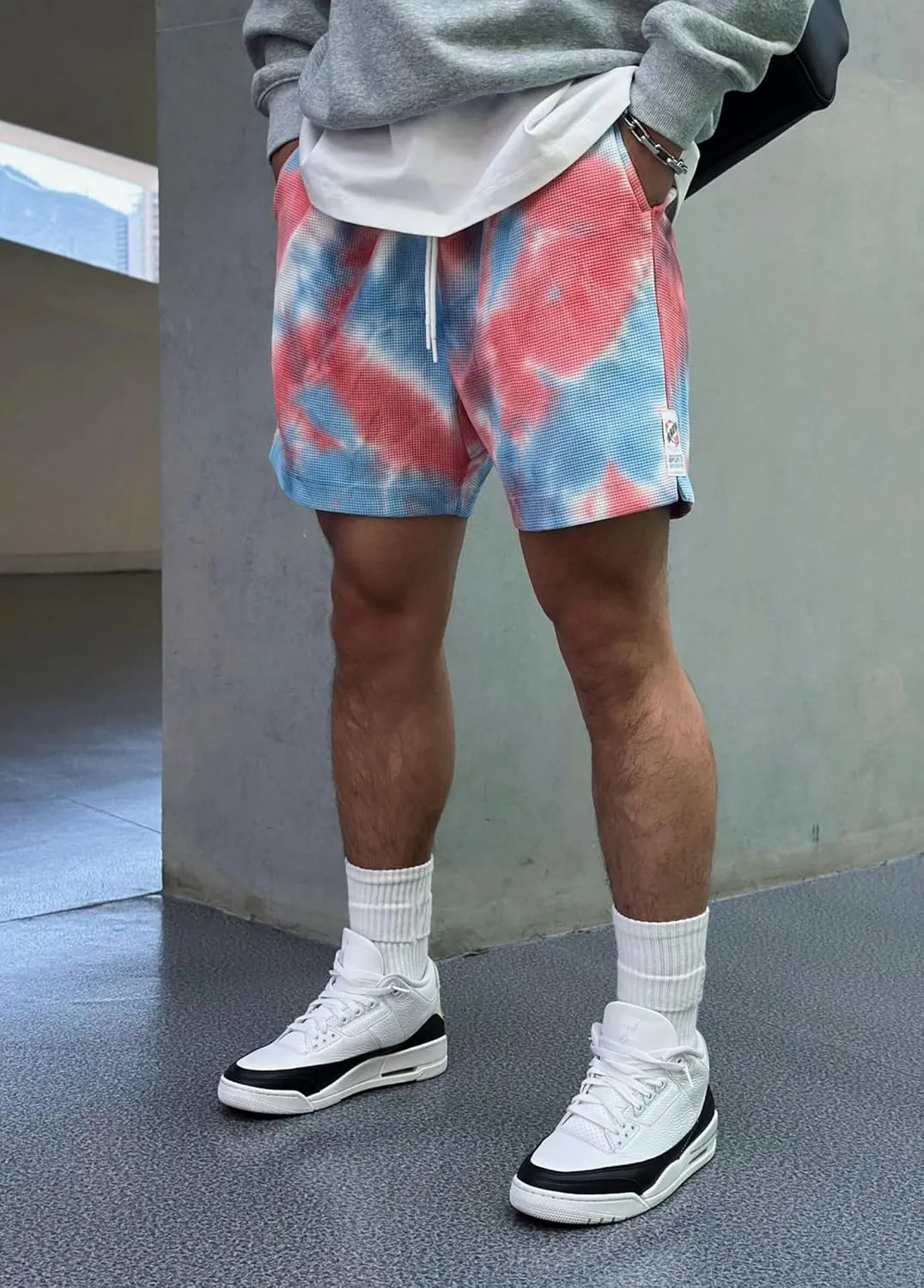 DIOTSR Mens Tie Dye Graphic Shorts Athletic Running Basketball Shorts Casual Designer Shorts Cool Streetwear