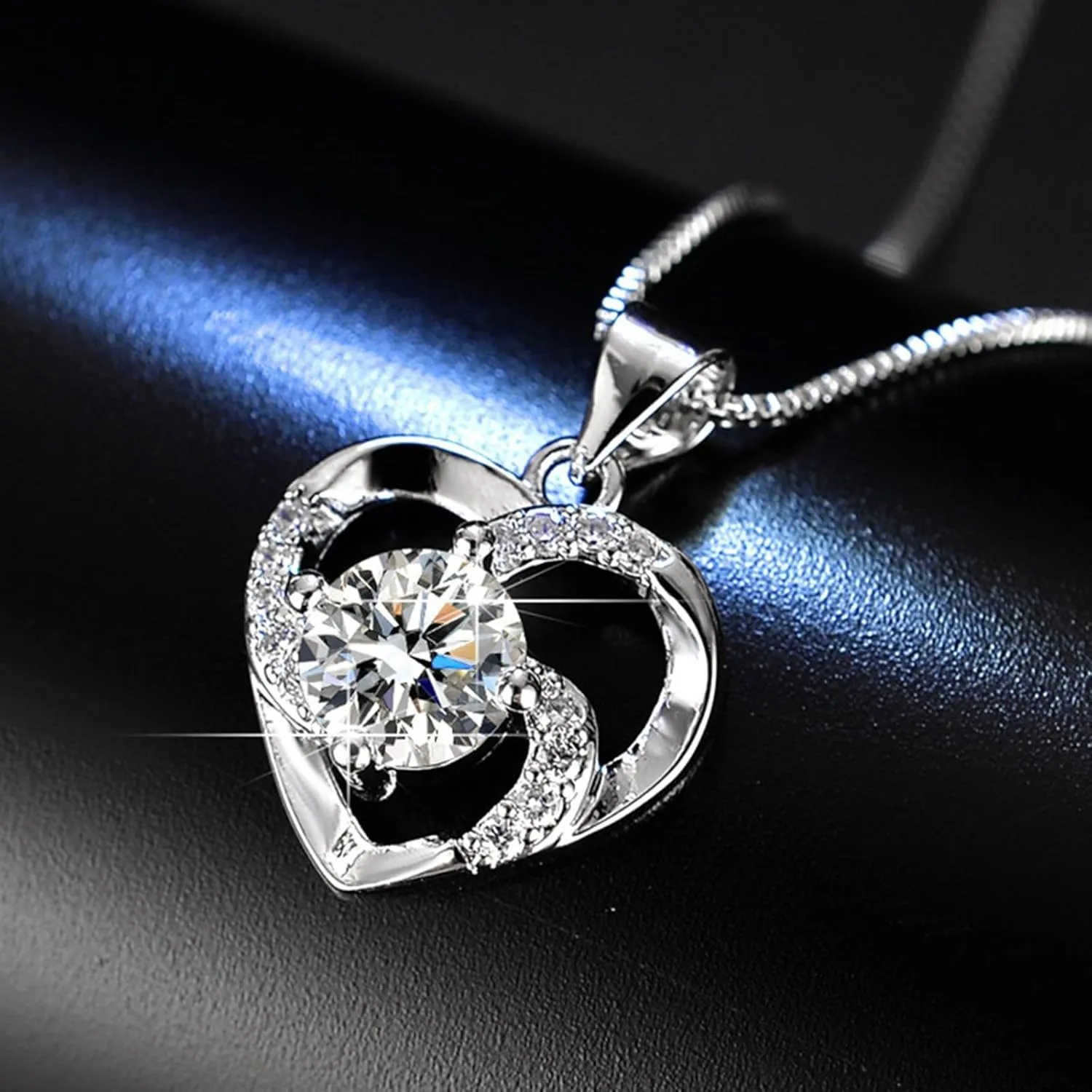 Double Layer Diamond Necklace, Water Drop Pendant, Imitation Pearl Jewelry