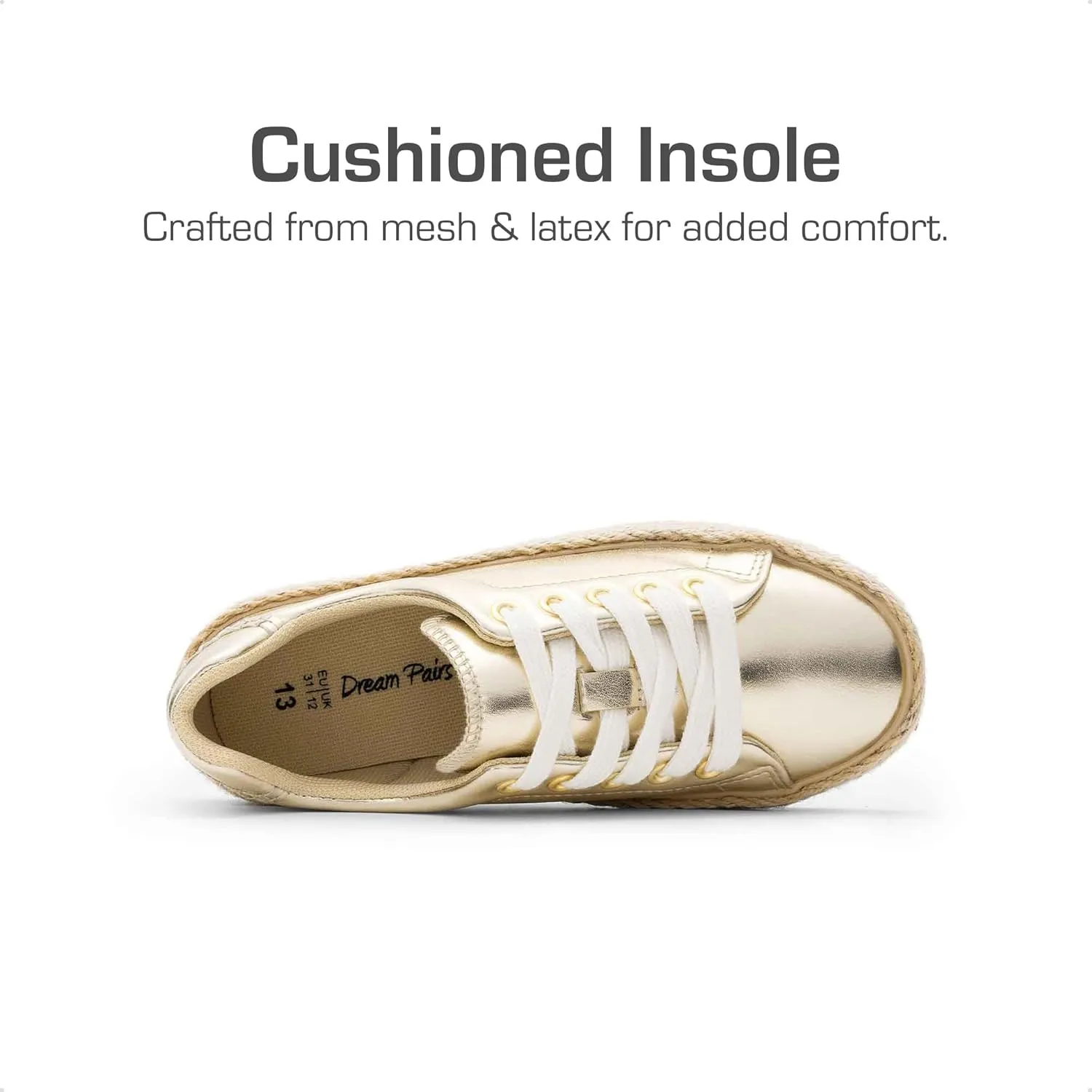DREAM PAIRS Kid Boys Girls Sneakers Canvas Espadrille Lace Up Walking Casual Shoes