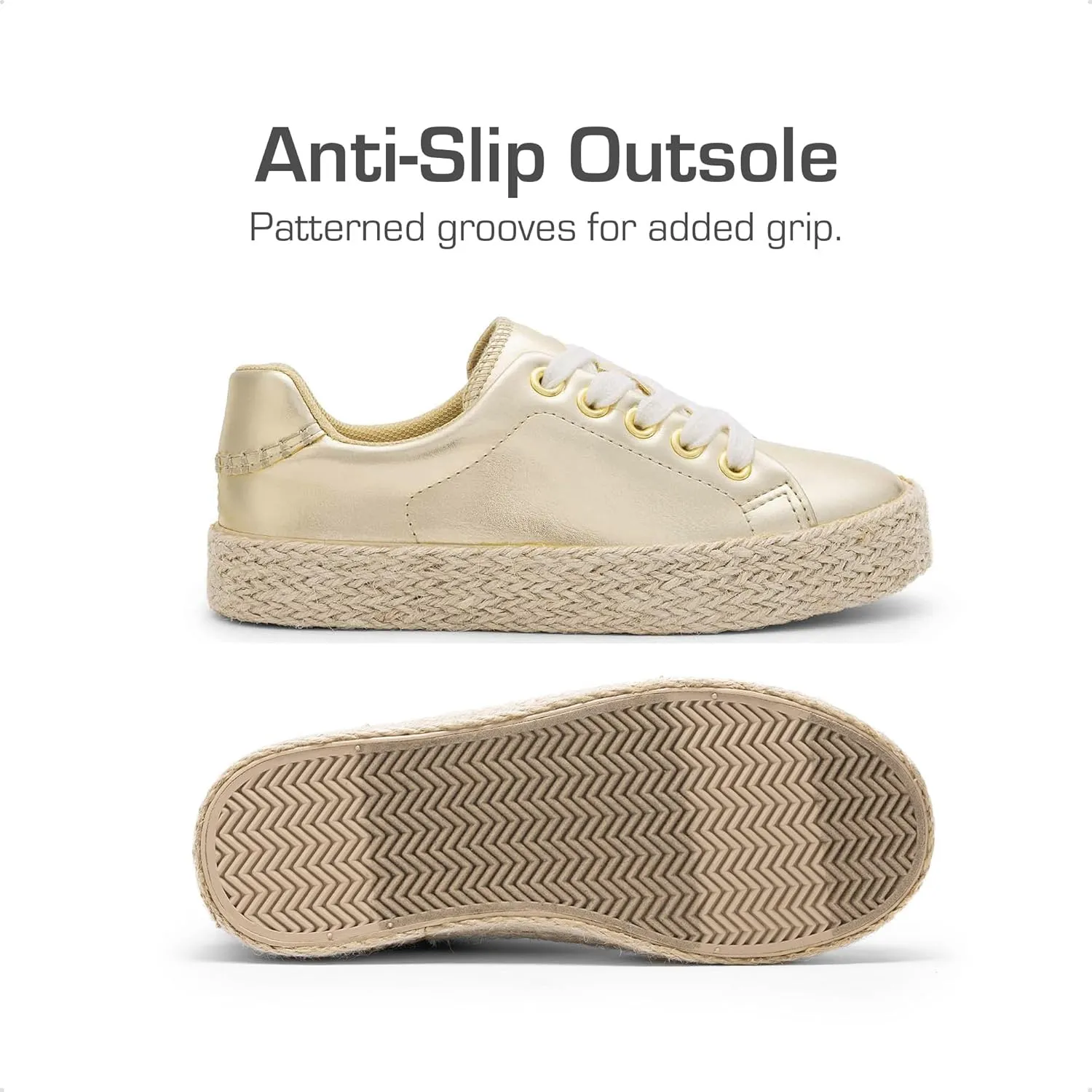 DREAM PAIRS Kid Boys Girls Sneakers Canvas Espadrille Lace Up Walking Casual Shoes
