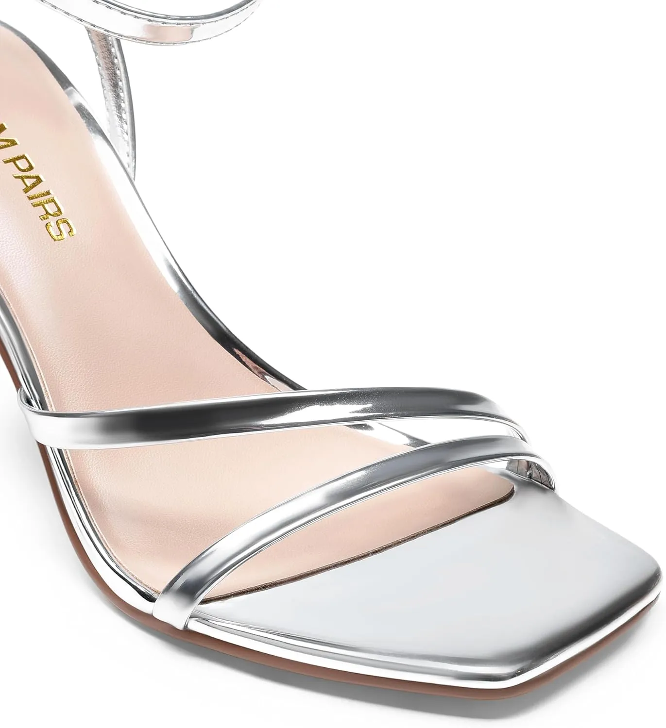 DREAM PAIRS Womens High Stilettos Heels Open Toe Square Sandals Ankle Strap Pumps Sexy Comfort Strappy Dress Shoes Party Wedding Heeled Sandals