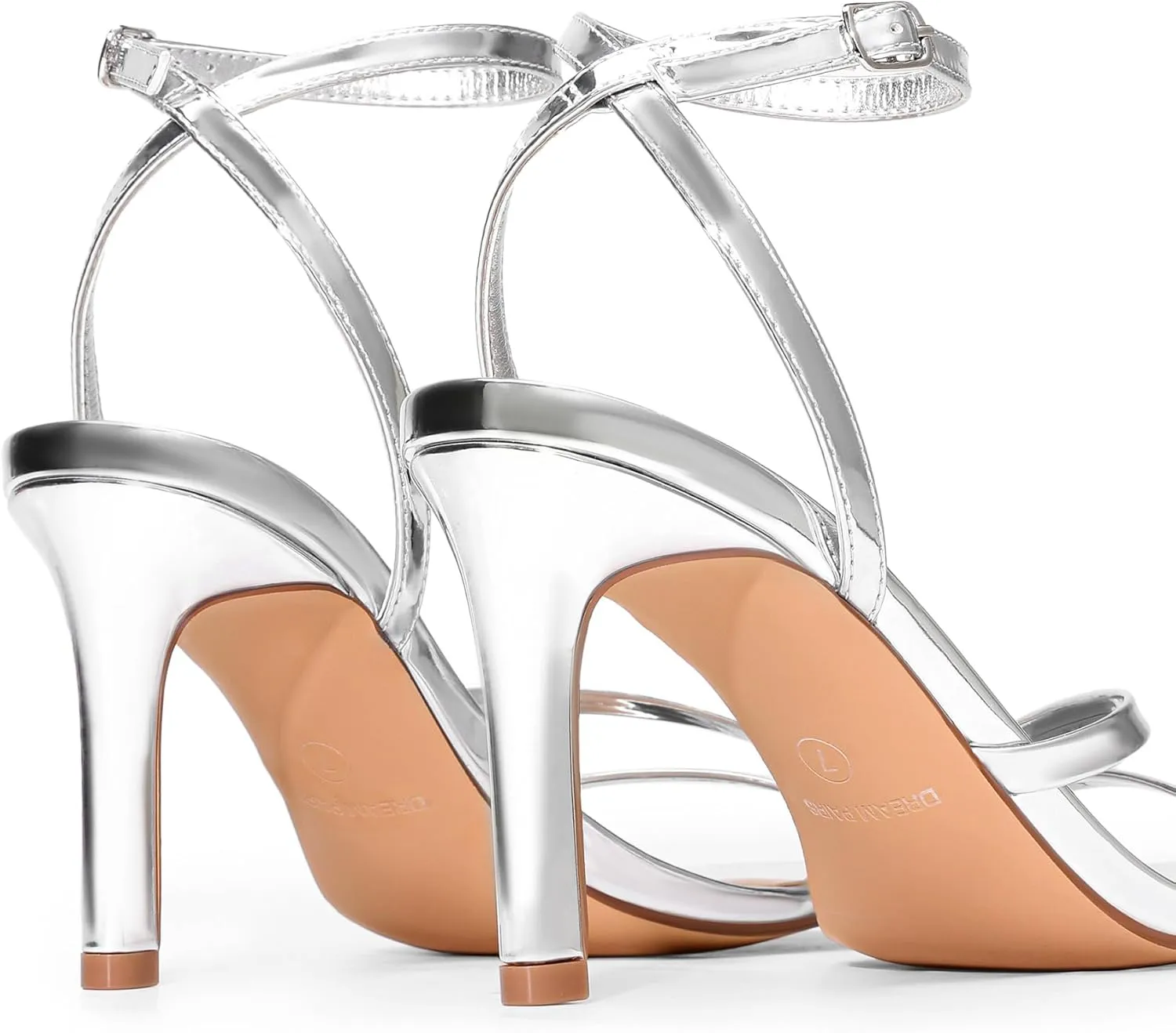 DREAM PAIRS Womens High Stilettos Heels Open Toe Square Sandals Ankle Strap Pumps Sexy Comfort Strappy Dress Shoes Party Wedding Heeled Sandals